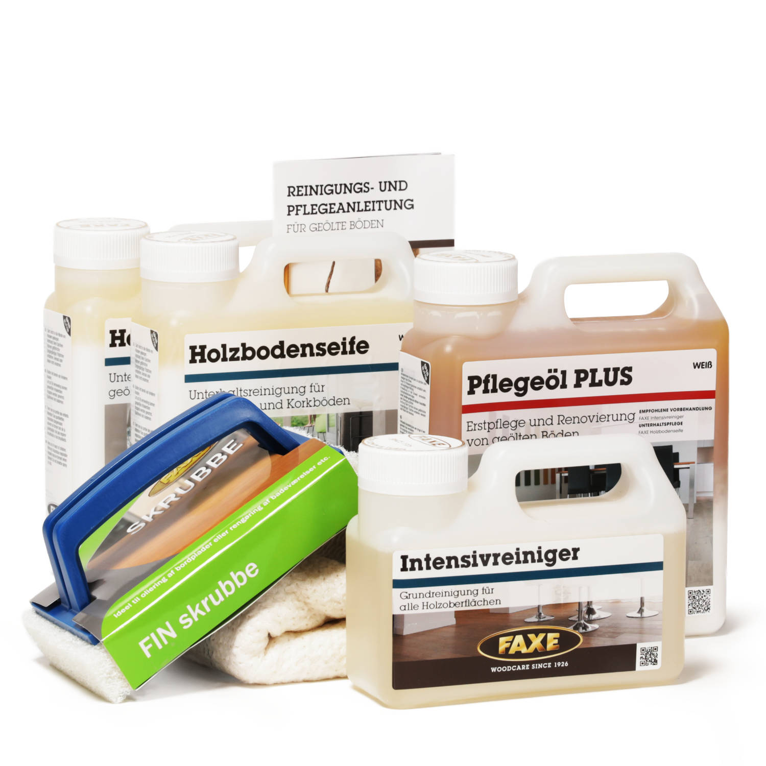 Bodenpflegebox mit Pflegeöl Weiß