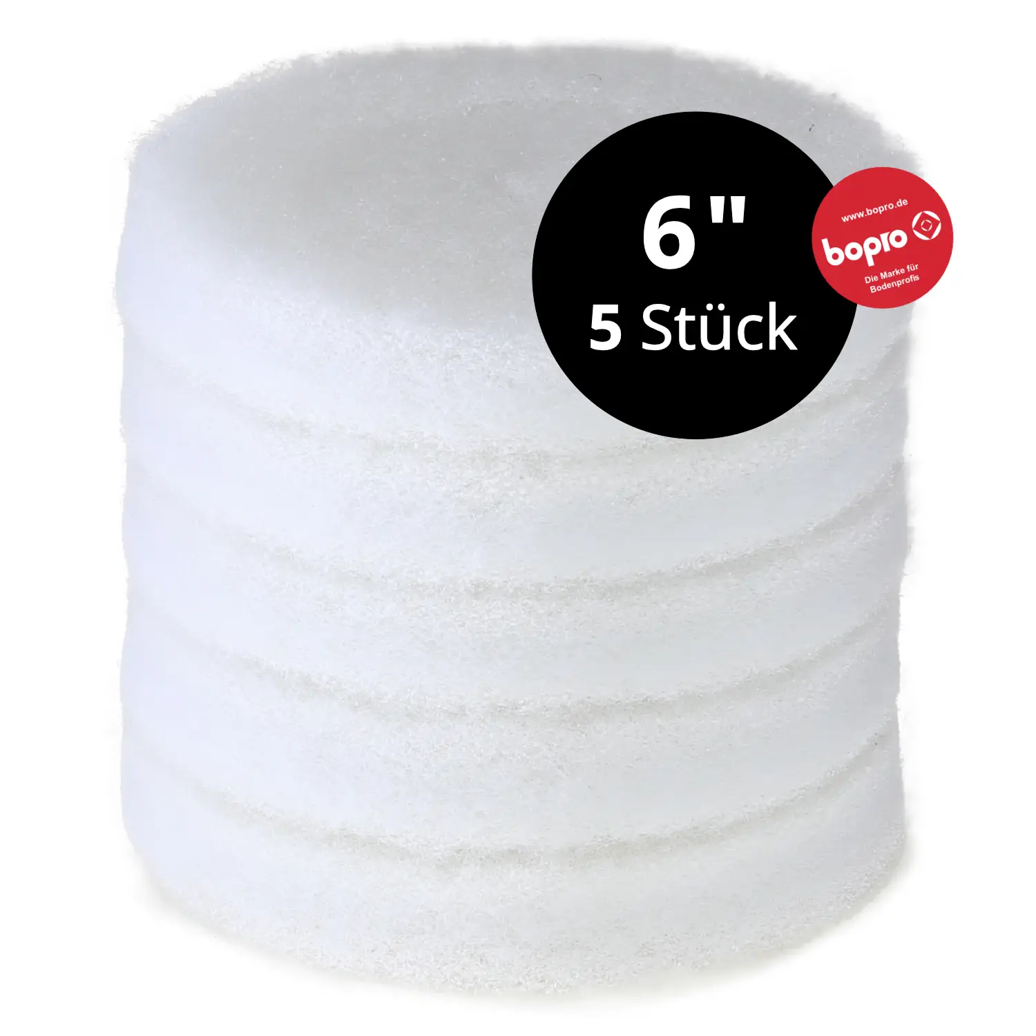 Weißes Super-Polierpad, 6 Zoll, 5 Stk