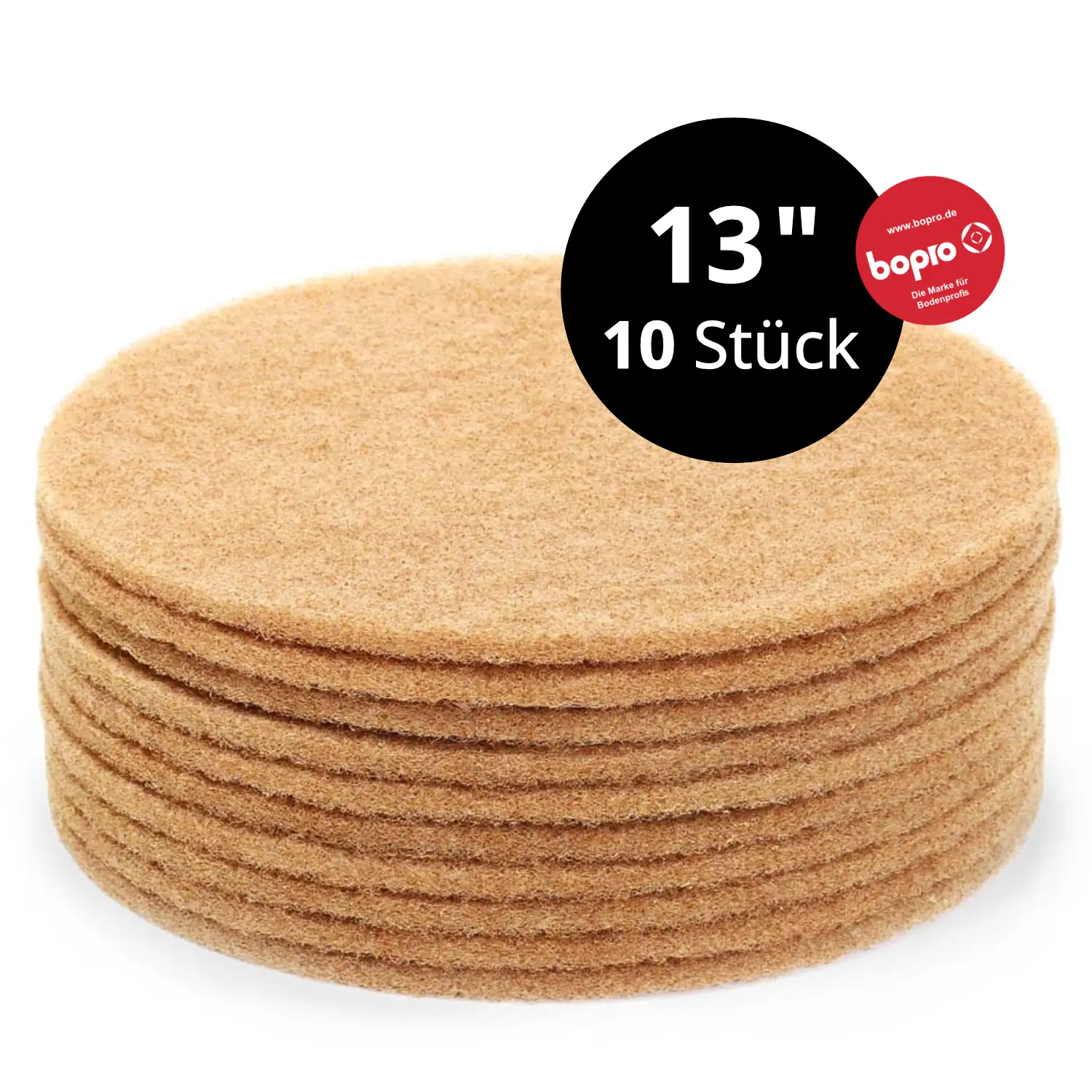 Beiges Normal-Vorpolierpad 13 Zoll 10 Stk