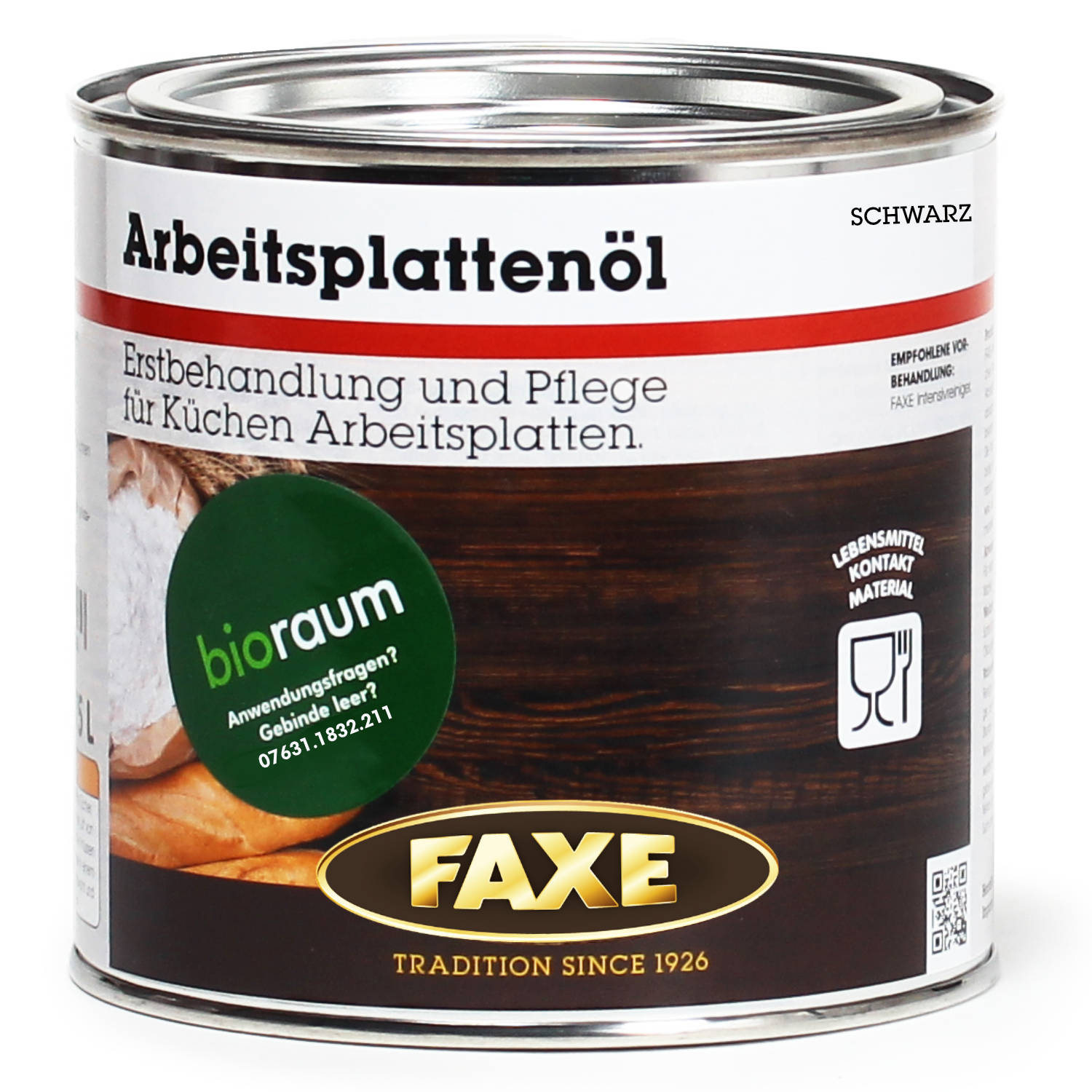 Arbeitsplattenöl Schwarz 0,75 l