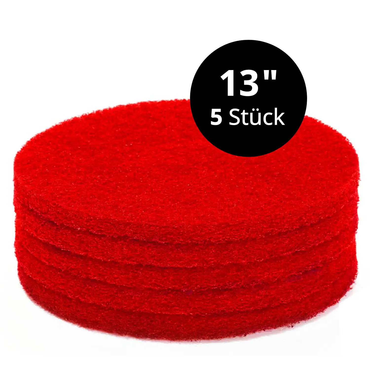 Rotes Super-Reinigungspad 13 Zoll 5 Stk