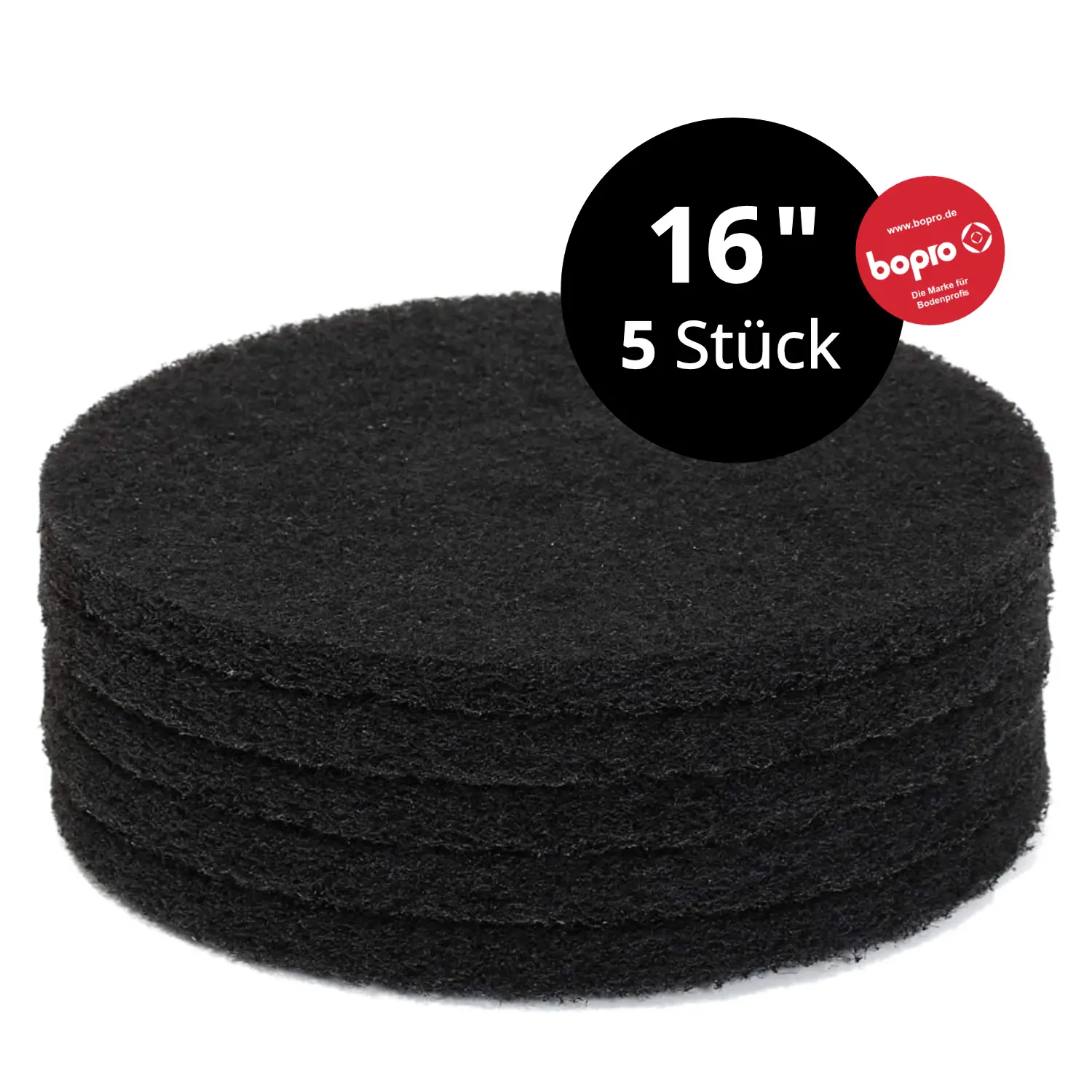 Schwarzes Super-Reinigungspad 16 Zoll 5 Stk