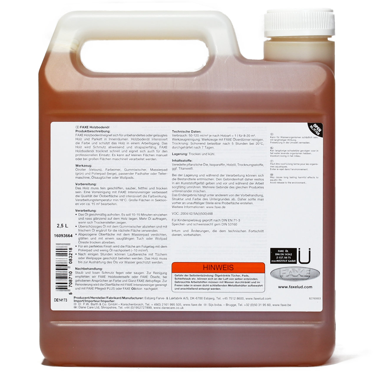 Holzbodenöl Natur 1 l