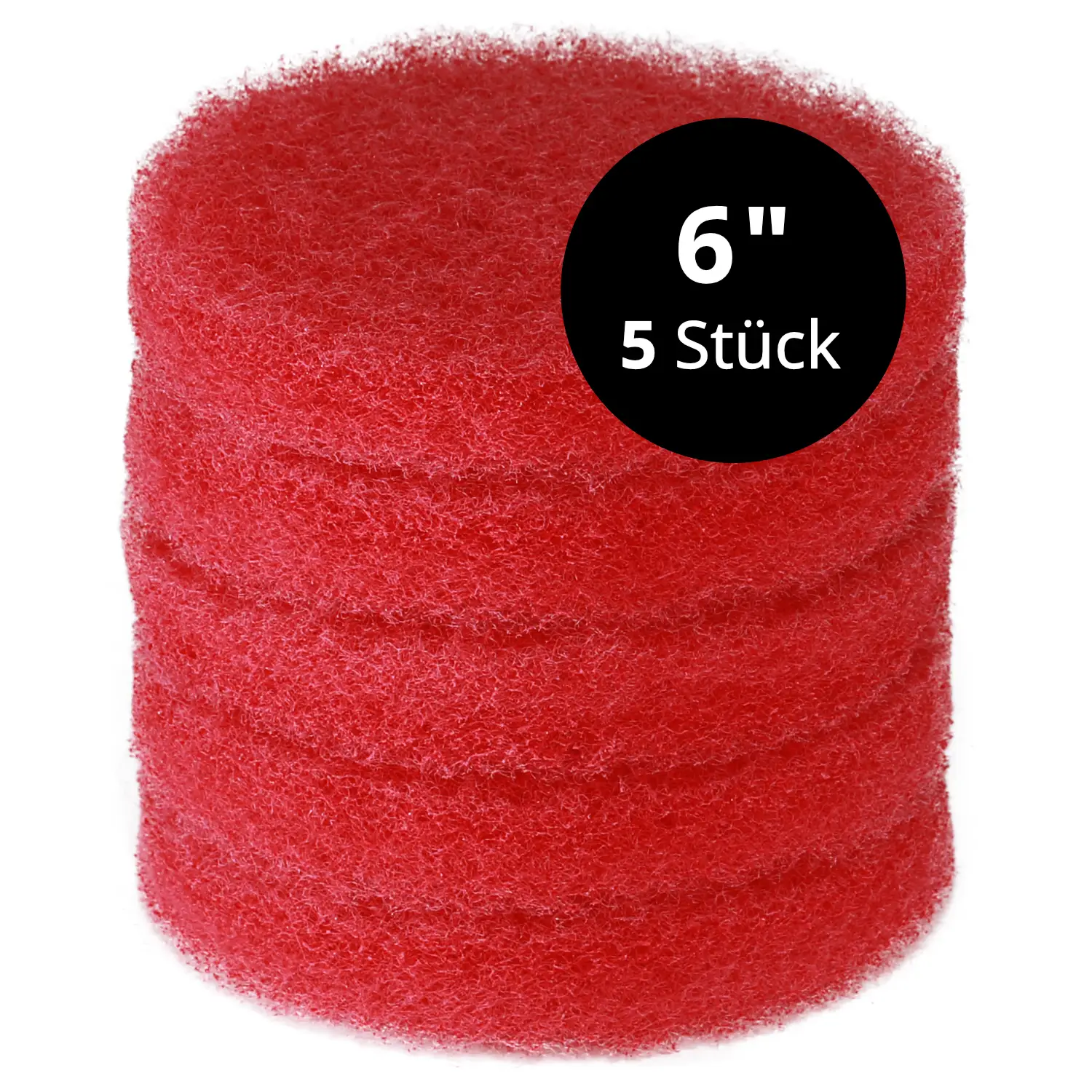 Rotes Super-Reinigungspad 6 Zoll 5 Stk